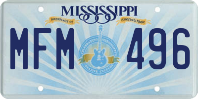 MS license plate MFM496