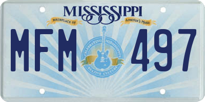 MS license plate MFM497