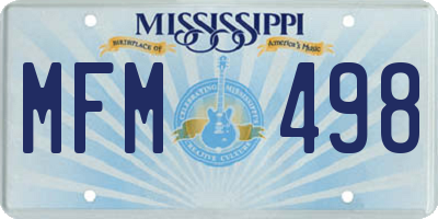 MS license plate MFM498