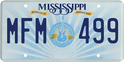 MS license plate MFM499