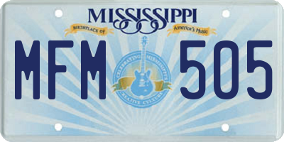 MS license plate MFM505