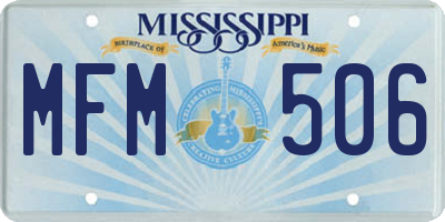MS license plate MFM506