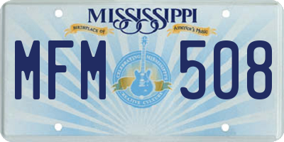 MS license plate MFM508