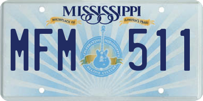 MS license plate MFM511