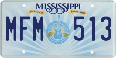 MS license plate MFM513
