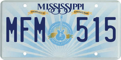MS license plate MFM515