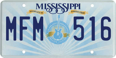 MS license plate MFM516