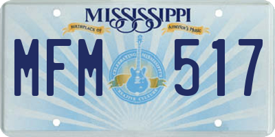 MS license plate MFM517