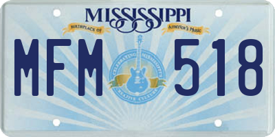 MS license plate MFM518