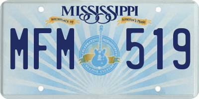 MS license plate MFM519