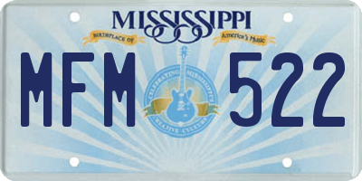 MS license plate MFM522