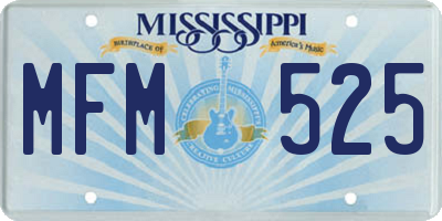 MS license plate MFM525