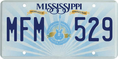 MS license plate MFM529