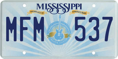MS license plate MFM537