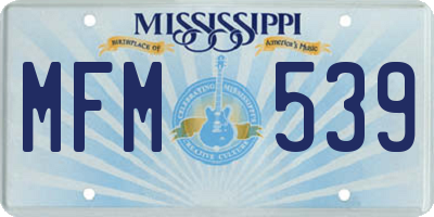 MS license plate MFM539