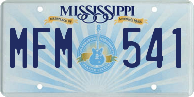 MS license plate MFM541