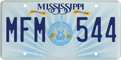 MS license plate MFM544