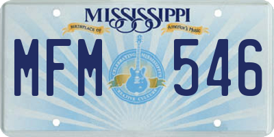 MS license plate MFM546
