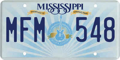 MS license plate MFM548