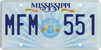 MS license plate MFM551