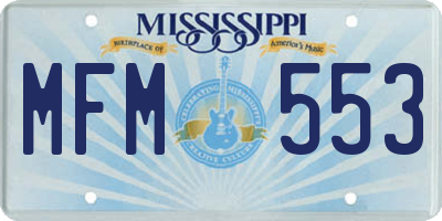 MS license plate MFM553