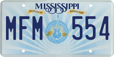 MS license plate MFM554