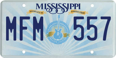 MS license plate MFM557
