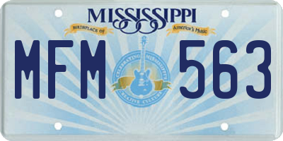 MS license plate MFM563
