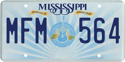 MS license plate MFM564