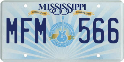 MS license plate MFM566