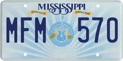 MS license plate MFM570
