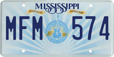 MS license plate MFM574