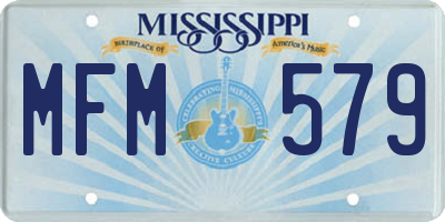MS license plate MFM579