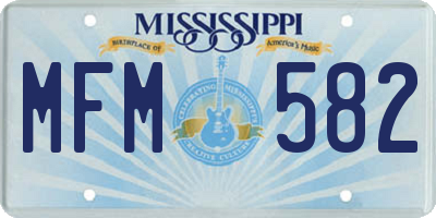 MS license plate MFM582