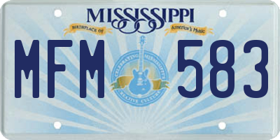 MS license plate MFM583