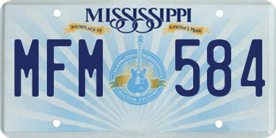 MS license plate MFM584