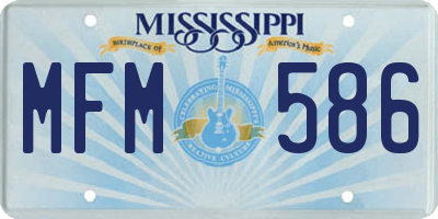 MS license plate MFM586