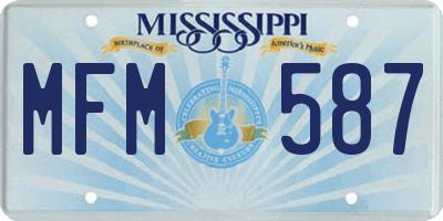 MS license plate MFM587