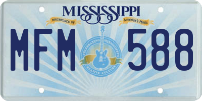 MS license plate MFM588
