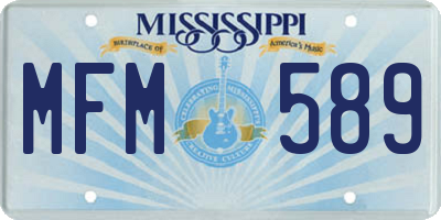 MS license plate MFM589