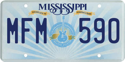 MS license plate MFM590