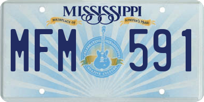 MS license plate MFM591