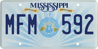 MS license plate MFM592
