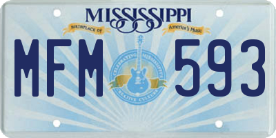 MS license plate MFM593