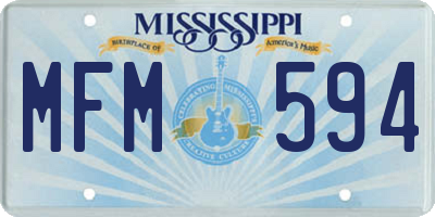 MS license plate MFM594