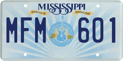 MS license plate MFM601