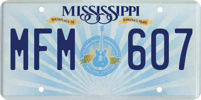 MS license plate MFM607
