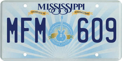 MS license plate MFM609