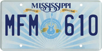 MS license plate MFM610
