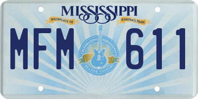 MS license plate MFM611